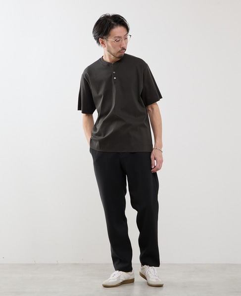 マーセライズドスムース ヘンリーネックTシャツ 詳細画像 ホワイト 22