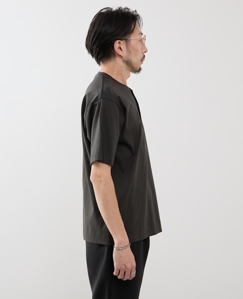 マーセライズドスムース ヘンリーネックTシャツ 詳細画像 ホワイト 5