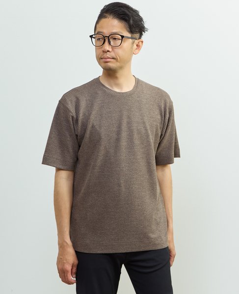 リンクスストライプスタンダードTシャツ 詳細画像 ブラウン 1