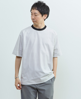 マイクロボーダークルーネックTシャツ