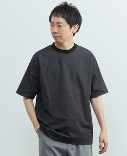 マイクロボーダークルーネックTシャツ | 吸水速乾 / 軽量 / UVカット