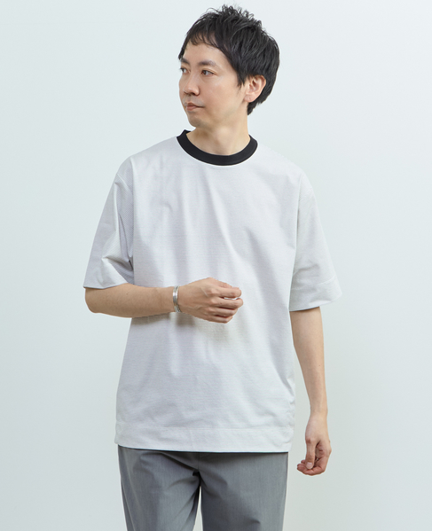 マイクロボーダークルーネックTシャツ 詳細画像 ホワイト 11
