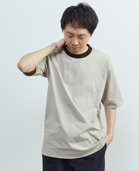 マイクロボーダークルーネックTシャツ 詳細画像 ホワイト 16