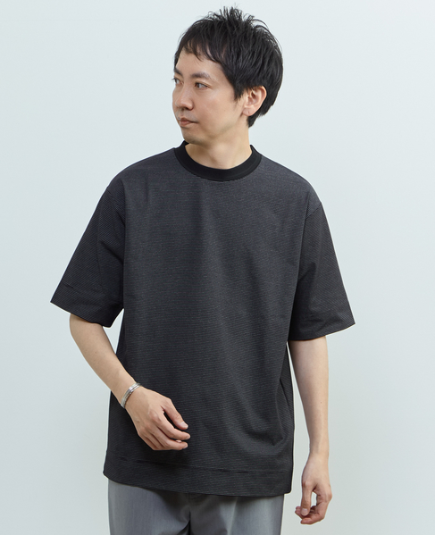 マイクロボーダークルーネックTシャツ 詳細画像 ホワイト 19