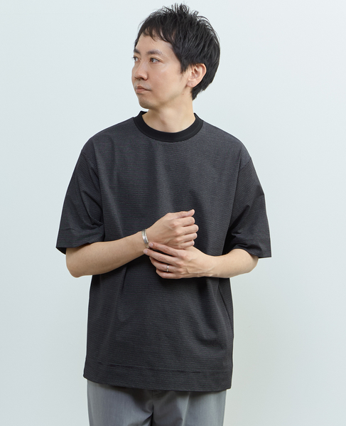 マイクロボーダークルーネックTシャツ 詳細画像 ホワイト 20