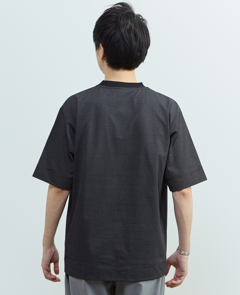 マイクロボーダークルーネックTシャツ 詳細画像 ホワイト 4