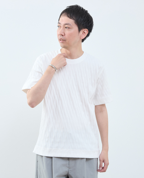 バイアスリンククルーネックTシャツ 詳細画像 ホワイト 11