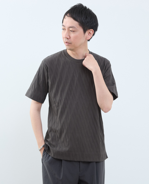 バイアスリンククルーネックTシャツ 詳細画像 スミクロ 1