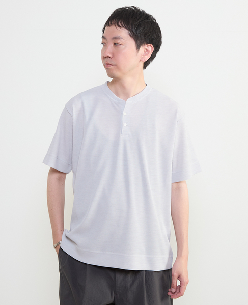 リランチェワッフルヘンリーネックTシャツ 詳細画像 ライトグレー 1