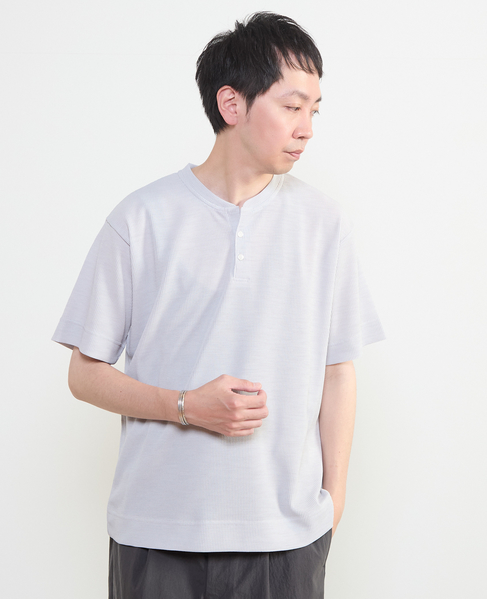 リランチェワッフルヘンリーネックTシャツ 詳細画像 ライトグレー 11