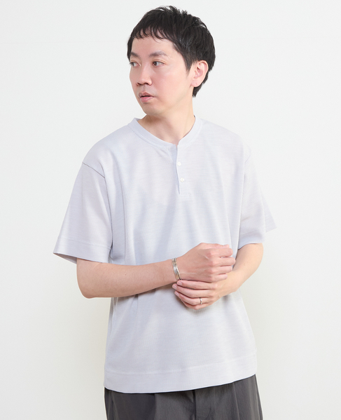 リランチェワッフルヘンリーネックTシャツ 詳細画像 ライトグレー 12
