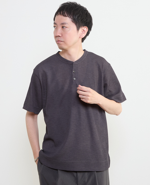 リランチェワッフルヘンリーネックTシャツ 詳細画像 ライトグレー 15
