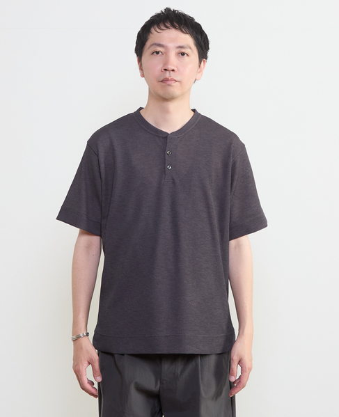 リランチェワッフルヘンリーネックTシャツ 詳細画像 ライトグレー 2
