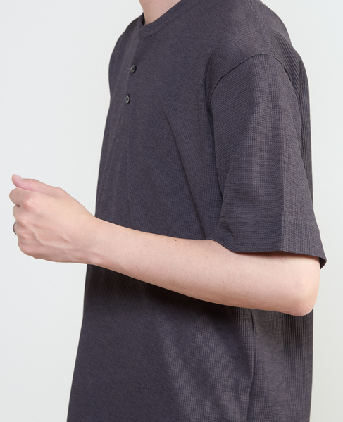 リランチェワッフルヘンリーネックTシャツ 詳細画像 ライトグレー 7