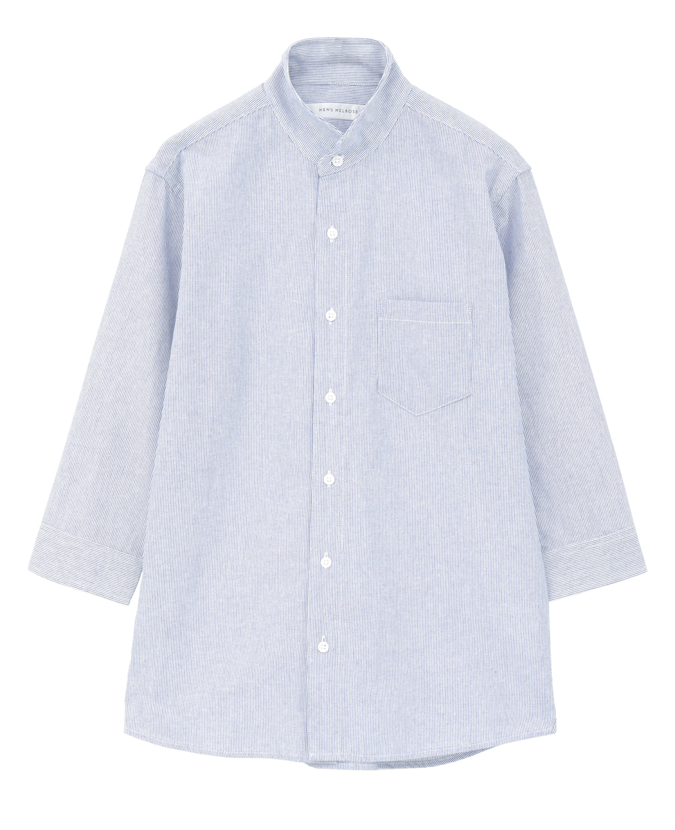 クールマックスリネンワンピースカラー7分袖シャツ｜MEN'S MELROSE