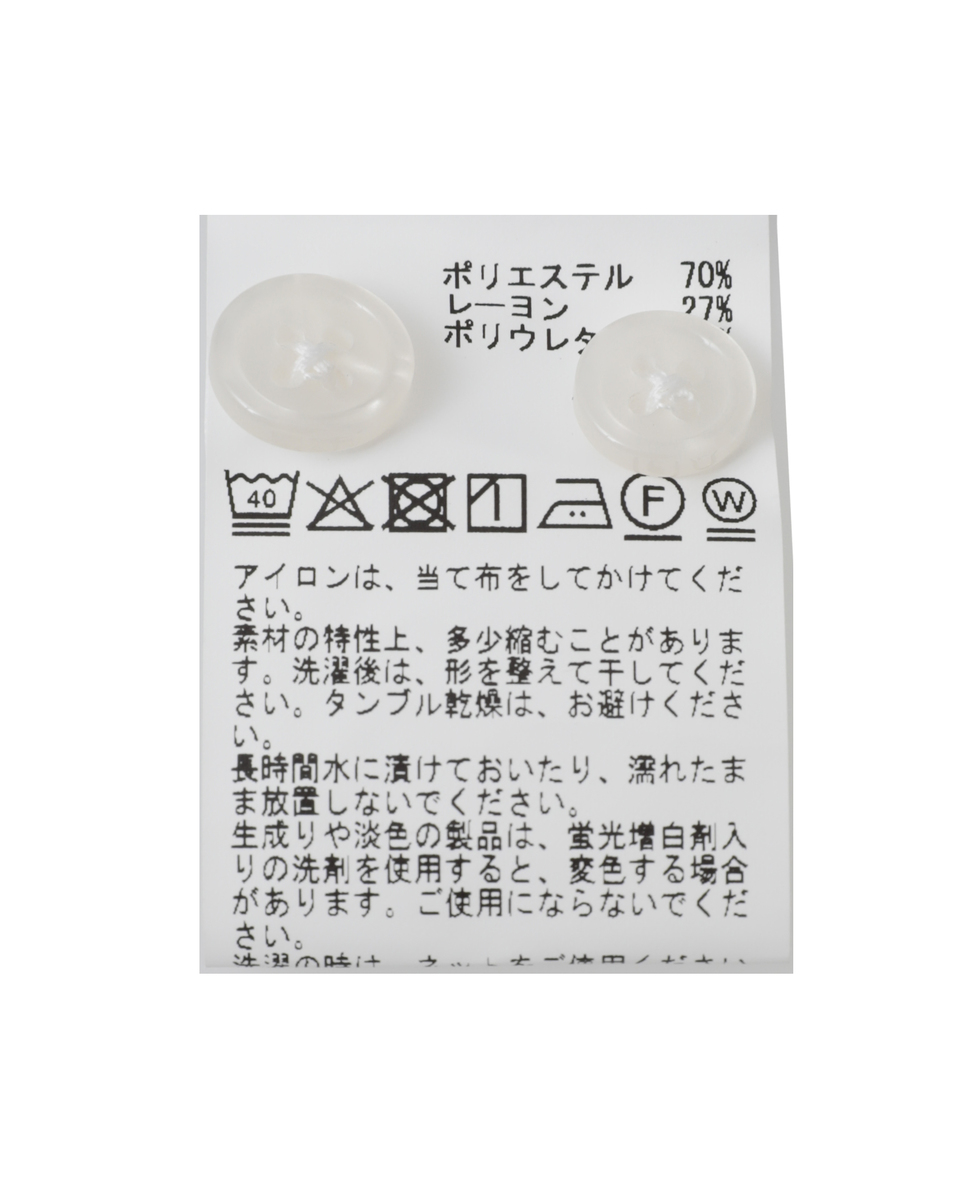 リネンライクエステル レギュラーカラー8分袖シャツ 詳細画像 ブラウン 25