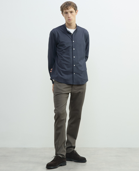 テックウーリースタンダードバンドカラーシャツ 詳細画像 ネイビー 6