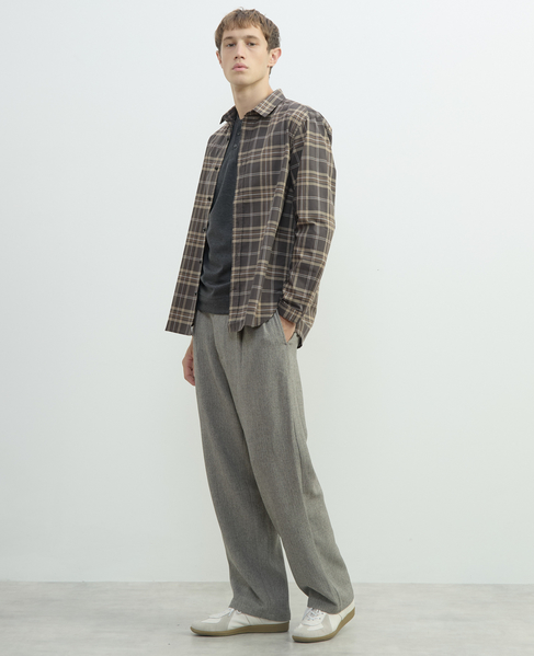 ヴィンテージチェックグランパシャツ 詳細画像 ブラウン 14