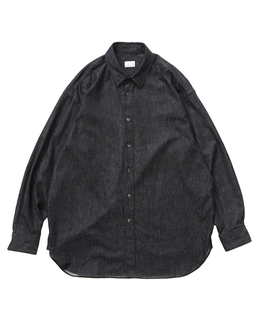 【1978 MEN'S MELROSE】ブラックデニム レギュラーカラーシャツ