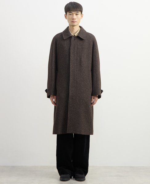 【1978 MEN'S MELROSE】シルクネップツィードステンカラーコート 詳細画像 ブラウン 10