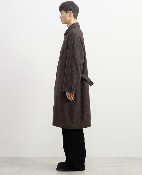 【1978 MEN'S MELROSE】シルクネップツィードステンカラーコート 詳細画像 ブラウン 11