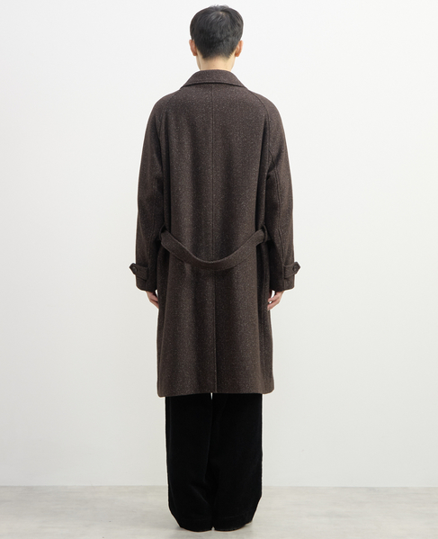 【1978 MEN'S MELROSE】シルクネップツィードステンカラーコート 詳細画像 ブラウン 12