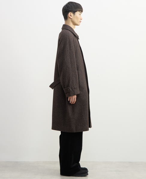【1978 MEN'S MELROSE】シルクネップツィードステンカラーコート 詳細画像 ブラウン 13