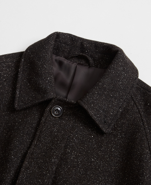 【1978 MEN'S MELROSE】シルクネップツィードステンカラーコート 詳細画像 ブラウン 2