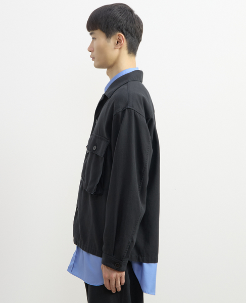【1978 MEN'S MELROSE】ユーティリティシャツブルゾン 詳細画像 スミクロ 7