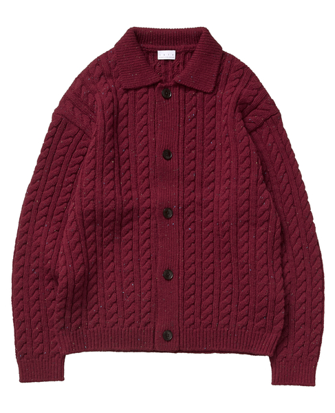 【1978 MEN'S MELROSE】ポロカラーカーディガン 詳細画像 レッド 1