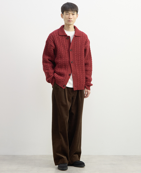 【1978 MEN'S MELROSE】ポロカラーカーディガン 詳細画像 レッド 7