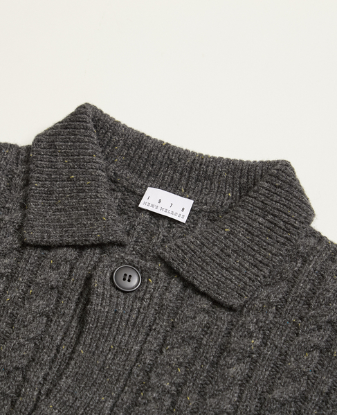 【1978 MEN'S MELROSE】ポロカラーカーディガン 詳細画像 チャコールグレー 2