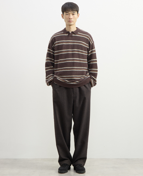 【1978 MEN'S MELROSE】スキッパーポロシャツ 詳細画像 ブラウン 10