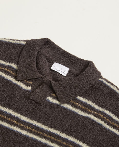 【1978 MEN'S MELROSE】スキッパーポロシャツ 詳細画像 ブラウン 2