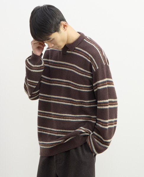【1978 MEN'S MELROSE】スキッパーポロシャツ 詳細画像 ブラウン 8