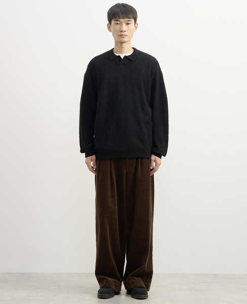 【1978 MEN'S MELROSE】スキッパーポロシャツ 詳細画像 ブラック 11