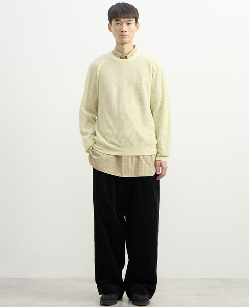 【1978 MEN'S MELROSE】ループヤーンサドルショルダーニット 詳細画像 イエロー 11