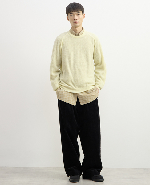 【1978 MEN'S MELROSE】ループヤーンサドルショルダーニット 詳細画像 イエロー 14