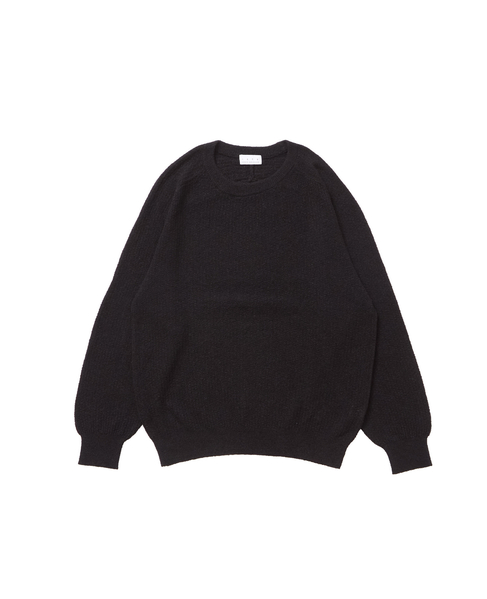 【1978 MEN'S MELROSE】ループヤーンサドルショルダーニット 詳細画像 ブラック 1