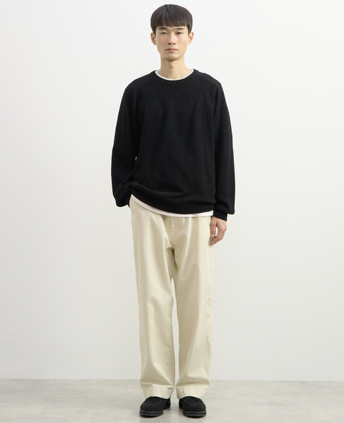 【1978 MEN'S MELROSE】ループヤーンサドルショルダーニット 詳細画像 ブラック 10