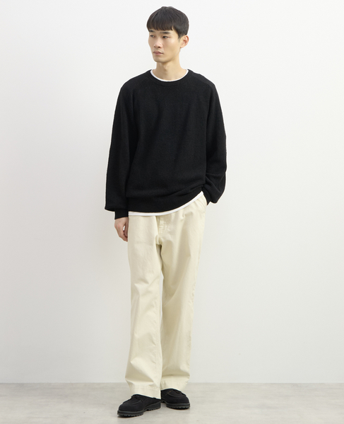 【1978 MEN'S MELROSE】ループヤーンサドルショルダーニット 詳細画像 ブラック 11