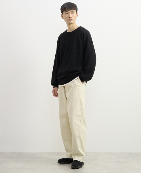 【1978 MEN'S MELROSE】ループヤーンサドルショルダーニット 詳細画像 ブラック 12