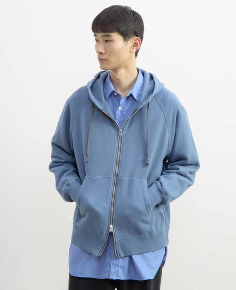 【1978 MEN'S MELROSE】ハイブリットコットン度甘裏毛パーカー 詳細画像 ブルー 12