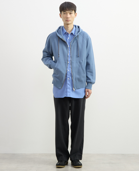 【1978 MEN'S MELROSE】ハイブリットコットン度甘裏毛パーカー 詳細画像 ブルー 15