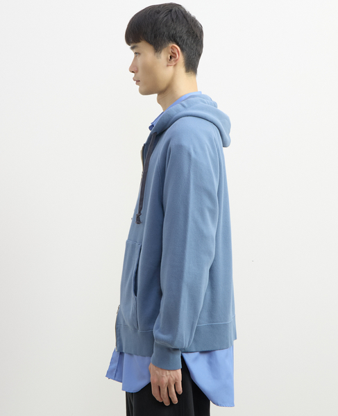 【1978 MEN'S MELROSE】ハイブリットコットン度甘裏毛パーカー 詳細画像 ブルー 8