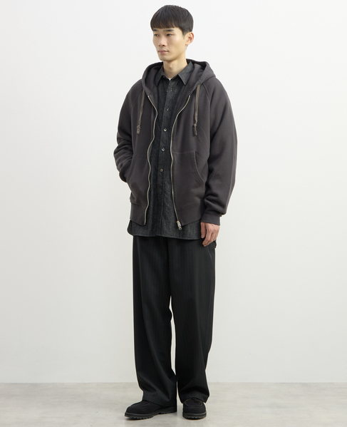 【1978 MEN'S MELROSE】ハイブリットコットン度甘裏毛パーカー 詳細画像 スミクロ 10