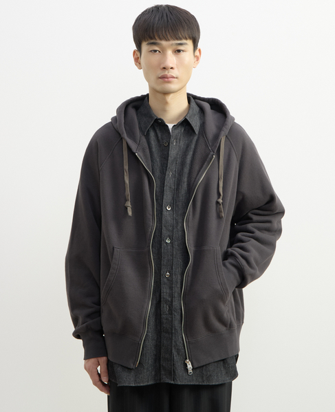 【1978 MEN'S MELROSE】ハイブリットコットン度甘裏毛パーカー 詳細画像 スミクロ 4