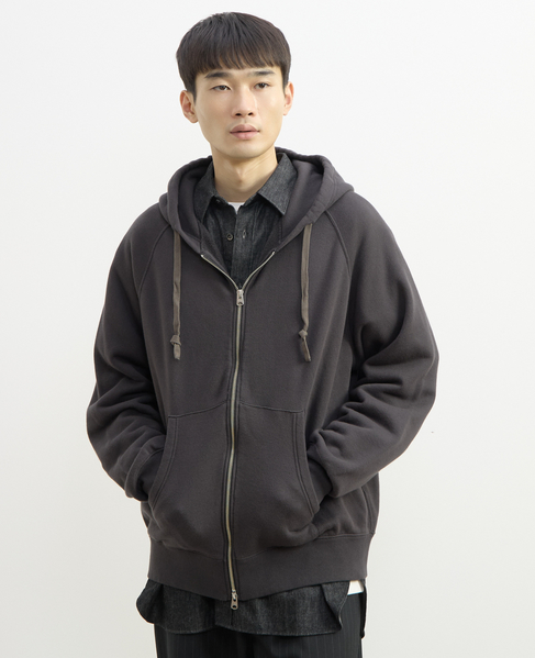 【1978 MEN'S MELROSE】ハイブリットコットン度甘裏毛パーカー 詳細画像 スミクロ 5