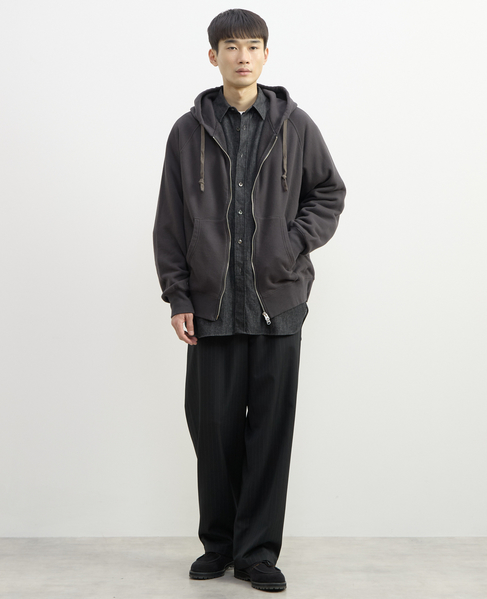【1978 MEN'S MELROSE】ハイブリットコットン度甘裏毛パーカー 詳細画像 スミクロ 9