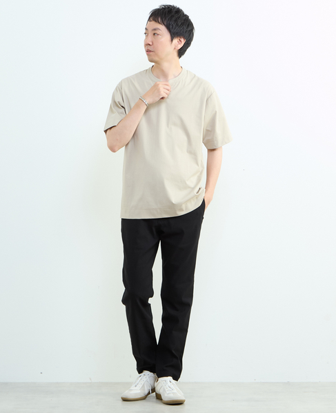 冷感プレーティング天竺キーネックTシャツ 詳細画像 ホワイト 18